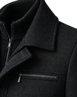 Men’s Wool Blend Overcoat with Inner Zip Layer-Jackets for men-CaldwellVoss