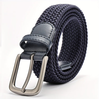 Men’s Woven Belt with Square Buckle-Accessories for Men-CaldwellVoss