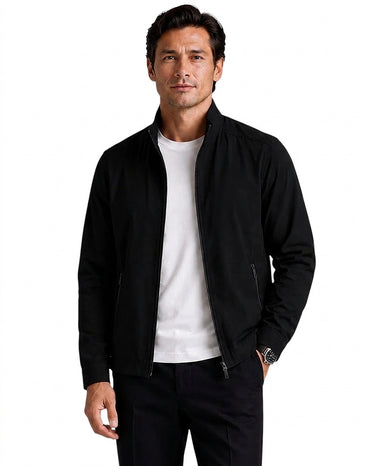 Men’s Zip Front Stand Collar Jacket-Jackets for men-CaldwellVoss