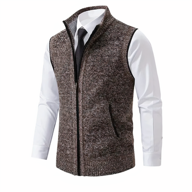 Men's Zip Up Knit Vest-Vest for men-CaldwellVoss