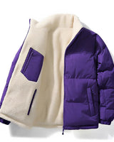 Unisex Reversible Puffer Jacket with Sherpa Lining-Jackets for men-CaldwellVoss