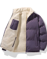 Unisex Reversible Puffer Jacket with Sherpa Lining-Jackets for men-CaldwellVoss