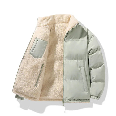 Unisex Reversible Puffer Jacket with Sherpa Lining-Jackets for men-CaldwellVoss