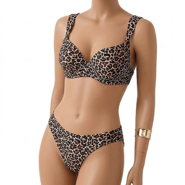 Women’s Animal Print Underwire Bikini Set-Swimwear for Women-CaldwellVoss
