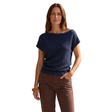 Women’s Asymmetric Neckline Knit Pullover-Sweaters for Women-CaldwellVoss