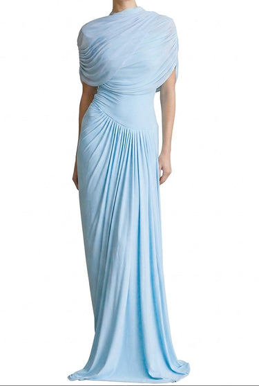 Women's Asymmetrical Pleated Maxi Dress 1