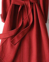 Women’s Belted Wrap Coat with Notched Lapels-Coats for women-CaldwellVoss