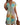 Women’s Button-Front V-Neck Geometric Print Dress-Mini Dress-CaldwellVoss