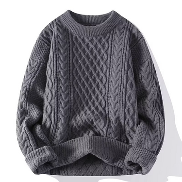 Women’s Cable Knit Crew Neck Sweater-Sweaters for Women-CaldwellVoss