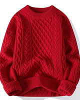 Women’s Cable Knit Crew Neck Sweater-Sweaters for Women-CaldwellVoss