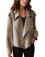 Women’s Cropped Jacket with Buckle Detail-Jacket for women-CaldwellVoss