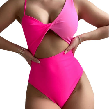 Women's Cutout One-Piece Swimsuit with Twist Detail-Swimwear for women-CaldwellVoss