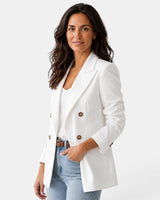 Women’s Double Button Blazer with Notched Lapels-Blazer for women-CaldwellVoss