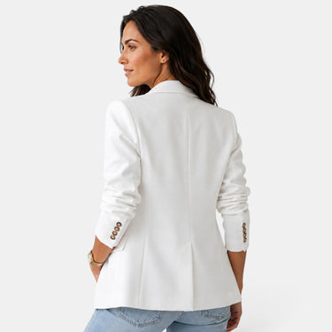 Women’s Double Button Blazer with Notched Lapels-Blazer for women-CaldwellVoss