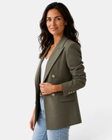 Women’s Double Button Blazer with Notched Lapels-Blazer for women-CaldwellVoss