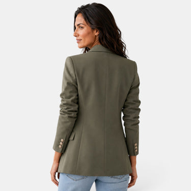 Women’s Double Button Blazer with Notched Lapels-Blazer for women-CaldwellVoss