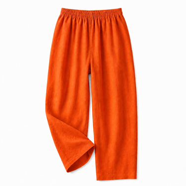 Women’s Elastic Waist Straight Leg Pants with Full Length Cut-Pants for Women-CaldwellVoss