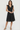 Women's Eyelet Midi Dress with Smocked Waist Black