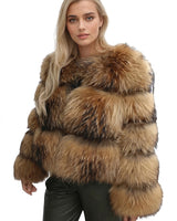 Women’s Faux Fur Panel Jacket-Jacket for women-CaldwellVoss