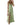 Women's Floral Corset Bodice Maxi Dress Green