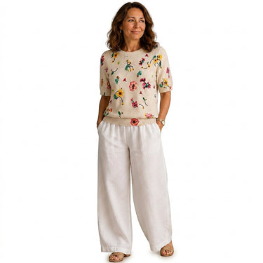 Women’s Floral Knit Top 1