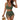 Women’s Halter Mesh Swimwear Set with Ruched Skirt 2
