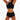 Women's High Neck High Waisted Bikini Set Black