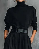 Women’s High-Neck Long Sleeve Wide Leg Jumpsuit-Jumpsuits for women-CaldwellVoss
