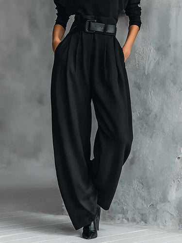Women’s High-Neck Long Sleeve Wide Leg Jumpsuit-Jumpsuits for women-CaldwellVoss