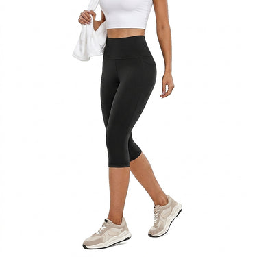 Women’s High Waist Capri Leggings with Side Pocket-Leggings for women-CaldwellVoss