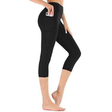 Women’s High Waist Capri Leggings with Utility Pocket-Leggings for women-CaldwellVoss