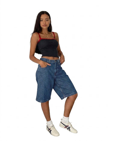 Women’s High Waist Denim Jorts-Shorts for women-CaldwellVoss