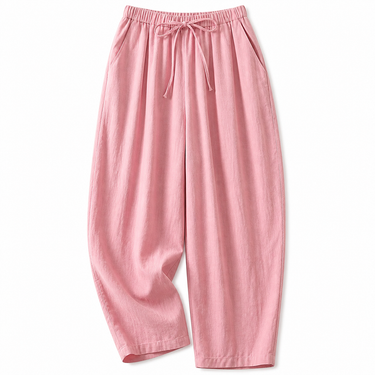 Women’s High Waist Wide Leg Pants with Drawstring Waistband and Side Pockets-Pants for Women-CaldwellVoss