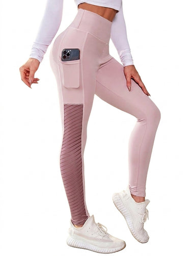 Women's High-Waisted Mesh Panel Leggings-Leggings for women-CaldwellVoss