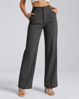 Women’s High Waisted Straight Leg Trousers-Pants for Women-CaldwellVoss