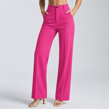 Women’s High Waisted Straight Leg Trousers-Pants for Women-CaldwellVoss