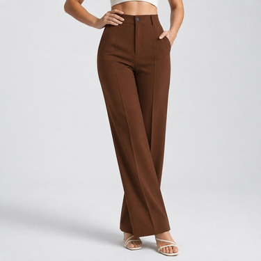 Women’s High Waisted Straight Leg Trousers-Pants for Women-CaldwellVoss