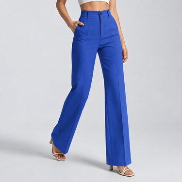 Women’s High Waisted Straight Leg Trousers-Pants for Women-CaldwellVoss