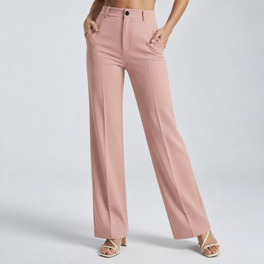 Women’s High Waisted Straight Leg Trousers-Pants for Women-CaldwellVoss