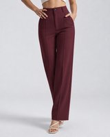 Women’s High Waisted Straight Leg Trousers-Pants for Women-CaldwellVoss