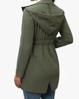Women’s Hooded Jacket with Elasticated Waist-Jacket for women-CaldwellVoss