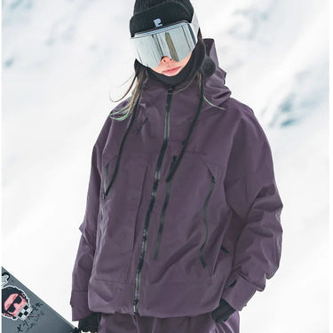Women’s Hooded Ski Jacket with Zip Pockets-Jacket for women-CaldwellVoss