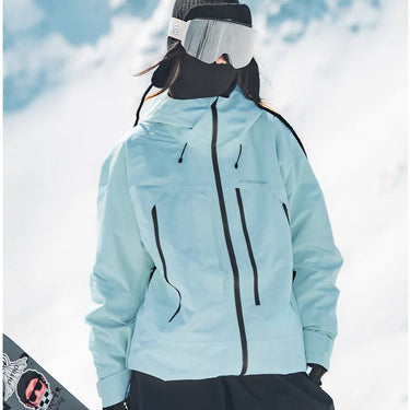 Women’s Hooded Ski Jacket with Zip Pockets-Jacket for women-CaldwellVoss