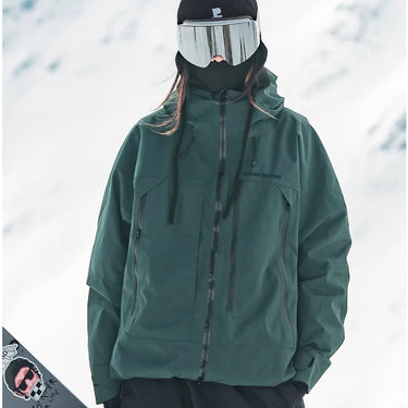 Women’s Hooded Ski Jacket with Zip Pockets-Jacket for women-CaldwellVoss
