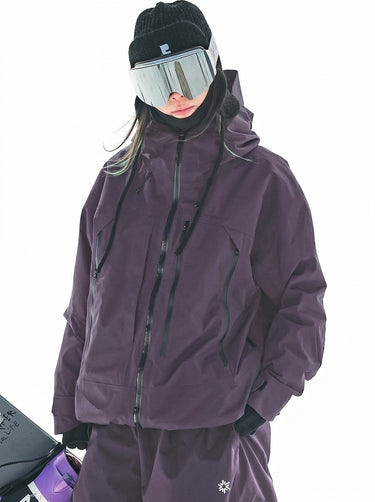 Women’s Hooded Ski Jacket with Zip Pockets-Jacket for women-CaldwellVoss