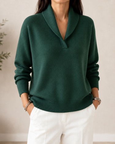 Women’s Knit Pullover with Shawl Collar-Sweaters for Women-CaldwellVoss