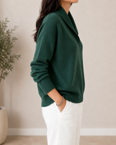 Women’s Knit Pullover with Shawl Collar-Sweaters for Women-CaldwellVoss