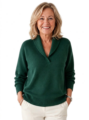 Women’s Knit Pullover with Shawl Collar-Sweaters for Women-CaldwellVoss
