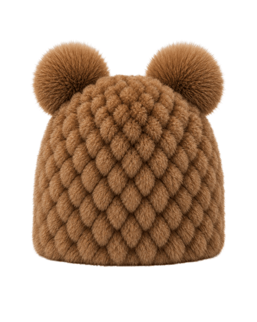 Women’s Knitted Beanie with Double Pom Poms-Har for women-CaldwellVoss