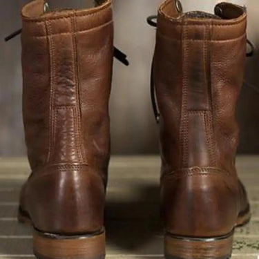 Women’s Lace-Up Ankle Boots with Fold-Over Cuff-Footwear for women-CaldwellVoss